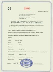 CE certificate from Ningbo Yinzhou Plumbing Hardware Co., Ltd.