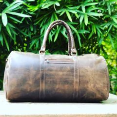 Genuine Buffalo Calf Leather Travels Duffle Bag - Image 2