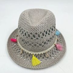 FSC Paper Straw Hand Weave Pattern Girl Boy Kids Hat Origin China Style Striped Model NO. SG230860 Pattern Plain Dyed HS Code - Shingrand Hats Manufacturer Co., Ltd.