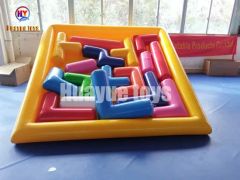 8FT Team Building Inflatable Game Inflatable Puzzle Blue Games - Image 1
