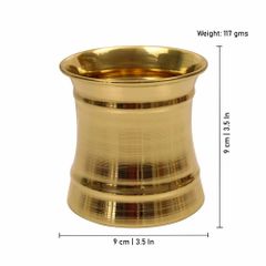 Brass Panchapatra Set Size Medium Shape Round Color Golden Finish Glossy Set Content 2 Material Brass Usage/Application - Image 5