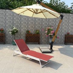 Pool Side Garden Luxury Stackable Teak Chaise Lounge Type Single Trademark MY Condition New Origin Foshan HS Code - Image 1