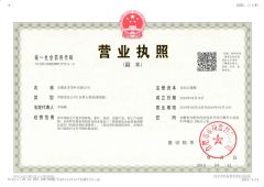 Business license certificate from ANHUI MINGFEI TEA CO., LTD.
