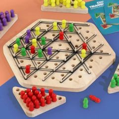 Kids’ Wooden Chain Chess – Interactive Triangle Puzzle for Learning - Image 6