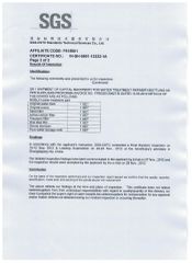 SGS Certificate 3-2 certificate of ZhangJiaGang City YuFeng Beverage Machinery Co., Ltd. – certificate photo, supplier certificates section