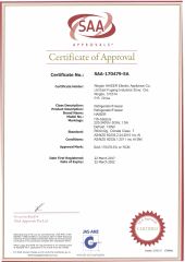 SAA certificate from Ningbo Haiser Electric Appliance Co., Ltd.