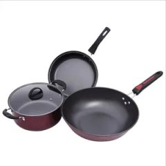 Non Stick Cookware Set 4 PCS 4PCS Cookware Set 4PCS Non Stick Cookware Set 4 Set Non Stick Cookware Pots Non Stick Cookware Set Wholesale Price - Image 2