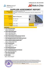 Supplier Assessment Report certificate from Jinhua Himarine Machinery Co. Ltd