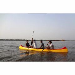 Yellow FRP Canoe Boat, Size/Dimension: 22 Feet Material FRP Color Yellow Power Source Manual Size/Dimension 22 - Image 1