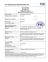 Test Report EN14683 2014 certificate from XIAMEN ROCA IMP.& EXP. CO., LTD.