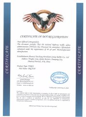 DOT certificate from SHAANXI CARSEEN TYRE CO., LTD.
