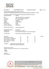 SGS certificate from NANCHANG LANGMAI CLOTHING CO., LTD.
