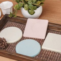 Water Absorbent Diatomite Coasters, Diatomaceous Earth Coasters - Image 2