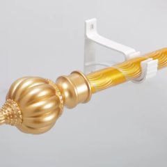 Elegant Gold Metal Curtain Rods Set for Windows MOQ 1 Sizes Custom Origin China Trademark KUNNA HS Code 83024100 Type Surface - Image 2