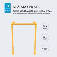 Standard White or Yellow Bathroom Grab Bars Trademark ZN Type Grab Bars Folded Unfolded Model NO. ZN32-19 Material - Image 6