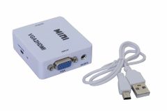 Mini VGA To HDMI Converter, Male Brand Mini Color Black Connector Type Male Network Speed 480 Mbps Resolution Full HD 1080 - Image 2