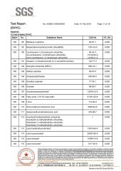 PIGMENT BLUE 153-SVHC-11 certificate of ORIEN CHEMICAL CO., LTD. – certificate photo, supplier certificates section