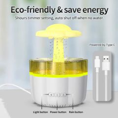 Amazing Smart Home Decorative Objects 7 LED Lights Intelligent Children's Night Light Colourful USB Water Drop Humidifier - Image 6