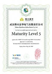 CMMI 5 certificate from Wuhan Fiberhome Fuhua Electric Co., Ltd.