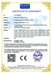 CE-LVD led strip certificate of Dongguan AST Industry Co., Ltd. – certificate photo, supplier certificates section
