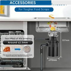 ISE Kitchen Sink Food Waste Disposal Insinkerator Usage Home Voltage 220V Capacity 1450mL Horse Power 1HP Input Power - Image 3