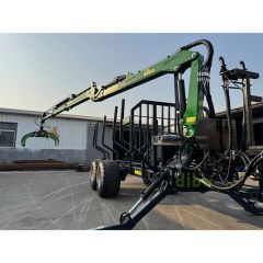 Forestry Machinery Timber Forest Forestry Log Wood Crane with Forest Trailer - Image 4