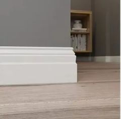 Custom Design Waterproof Plastic PVC Skirting Molding Baseboard Spc Skirting - Image 1