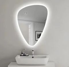 LED Round Rectangular Square Mirror 60-100cm 400K Fogless Waterproof Metal Frame Silver 1Y CE IP44 - Image 4
