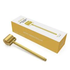 Byall Luxury 24K Gold Flexible Microneedling Roller 250 Titanium Brass Derma Roller 250 Pins Stimulate The Hair Follicles - Guangdong Byall Medical Technology Co., Ltd.