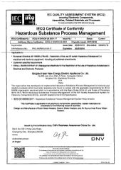 IECQ certificate from Qingdao Haier New Energy Appliance Co., Ltd.