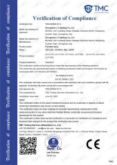 Verification of Compliance certificate of Zhongshan LC lighting Co.,Ltd. – certificate photo, supplier certificates section