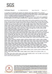 Rohs certificate from Shenzhen Sensor and Control Company Limited