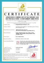 CE Certification of Laser Cutting Machine certificate from Shanghai Xi Hong Technology Co., Ltd.