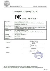 fcc emc report certificate of Zhongshan LC lighting Co.,Ltd. – certificate photo, supplier certificates section