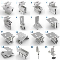 Roofing Sheet Solar Mounting Modules Rails Clamps Hooks Kit OEM Allowed Origin China HS Code 730890 Surface Anodized Trademark - Image 6