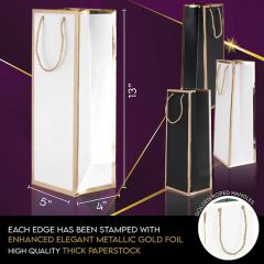 Customized Reinforced Bottom Wine Cardboard Packing Tote Paper Bags - Image 5