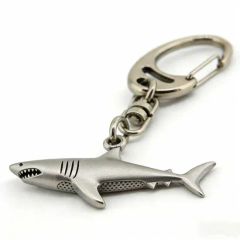 3D Metal Great White Shark Keychain Collection Origin China Shape Animals Style Business HS Code 7117190000 Feature - Image 2