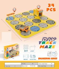 Amazon Educational Sound Light Slot Set Electric Car 34PCS DIY Track Maze Toys - Image 2