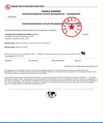 UL Certificate certificate from Yueqing City Shichuang Electronic Co., Ltd.