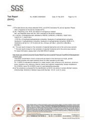 PIGMENT BLUE 153-SVHC-05 certificate of ORIEN CHEMICAL CO., LTD. – certificate photo, supplier certificates section