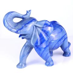 11 Inches Natural Blue Aventurine Gemstone Carved Crystal Elephant Crystal Healing Crafts Home Decor Collectible - Image 2