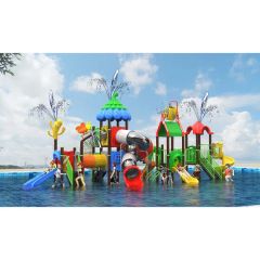 Hot Selling Commercial Children Plastic Double Slide Swimming Pool Amusement Park Kids Water Park Playground - Image 2