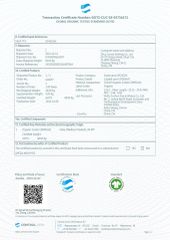 GOTS Certificate certificate from Zhuji New East Import and Export Co., Ltd.