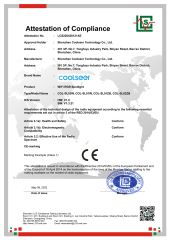 CE certificate from Shenzhen Coolseer Technology Co., Ltd.