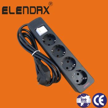 European 4 Way Extension Power Cord with Earth (E5004E) Condition New IP Rating IP22 Model NO. E5004E Cable Length Any Certification CE - WENZHOU ELENDAX ELECTRICAL CO., LTD. - China