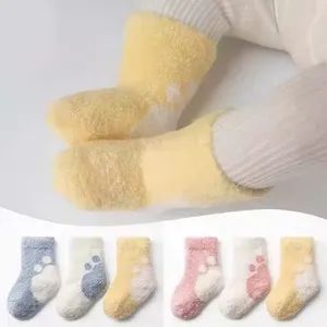 2024 Kids Coral Fleece Warm Toddlers Floor Socks Cute Baby Fuzzy Socks - Fuzhou Haomin Imp. & Exp. Co., Ltd. - China