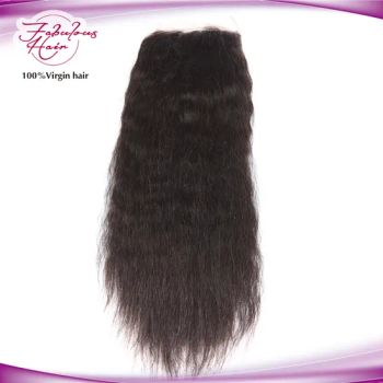 Human Hair Lace Closure Kinky Straight 4*4 Closures Hair Extension - Guangzhou Fabulous Hair Co., Ltd. - China