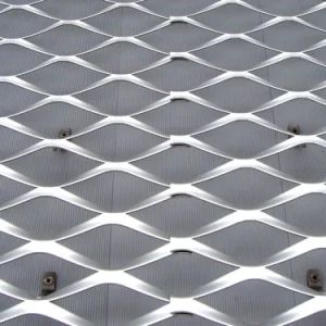 Aluminum Expanded Metal Mesh Curtain Walls Origin China Trademark DONGFU Sheet Width 2'-8' Hole Shape Diamond Sheet Length 2'-10' - Anping Dongfu Wire Mesh Co., Ltd. - China