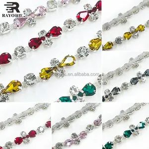 Wholesale 3D Sew-on Rhinestone Cup Chain Beaded Crystal Chain Garment Accessory for Shoes and Bags Made of Premium Glass - Guangzhou JingPin Garment Accessory Co., Ltd. - China