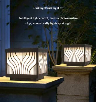 Stainless Steel Main Gate Garden Solar Pillar Light Outdoor Solar Light Waterproof Solar Post Light - Yueqing Fiy Electric Co., Ltd. - China